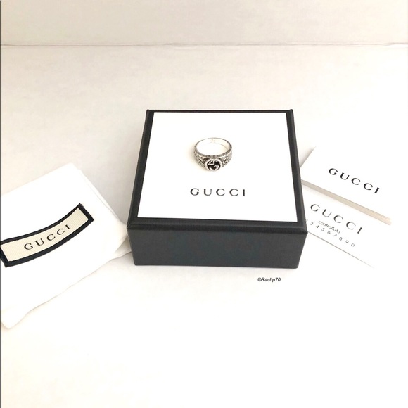 New Authentic GUCCI Interlocking GG Ring Size 6 - Picture 8 of 8